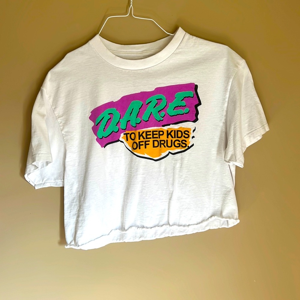 a dare white crop top